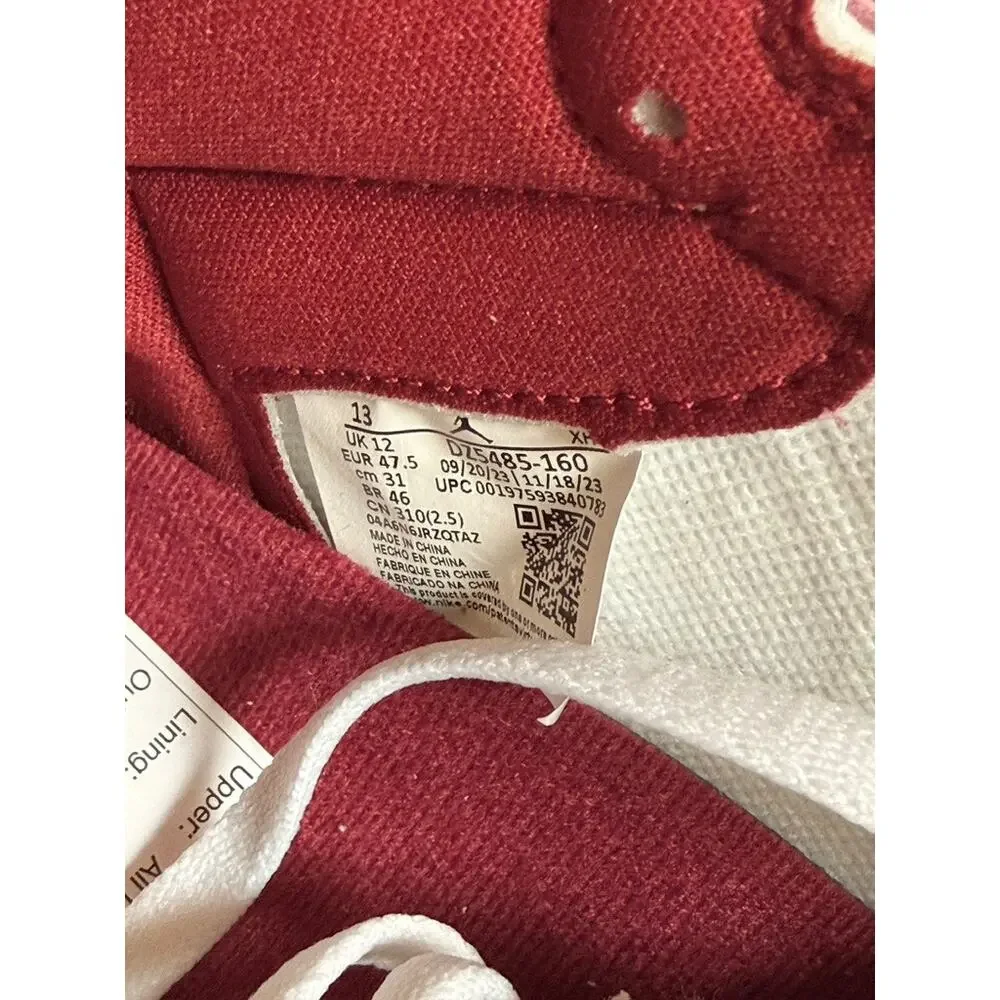 Jordan 1 Retro High OG White Artisanal Team Red Varsity Chicago DZ5485 160